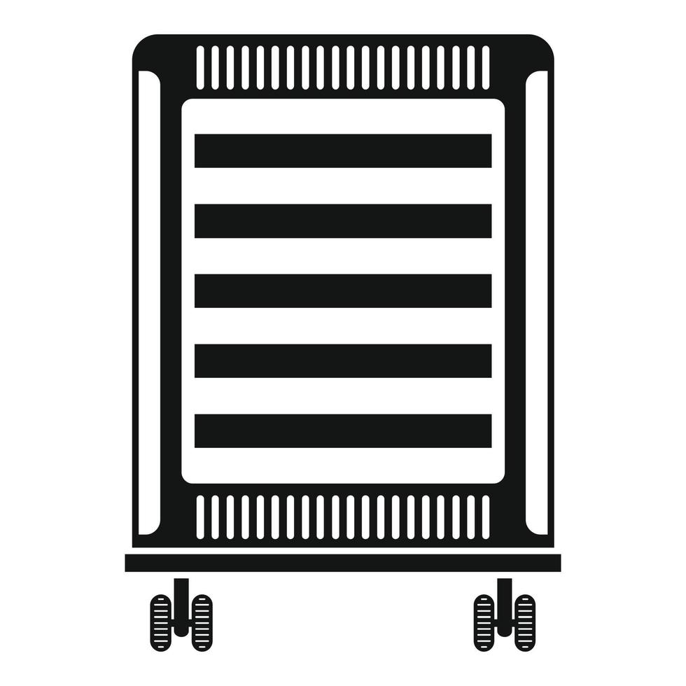 Home oil radiator icon, simple style vector