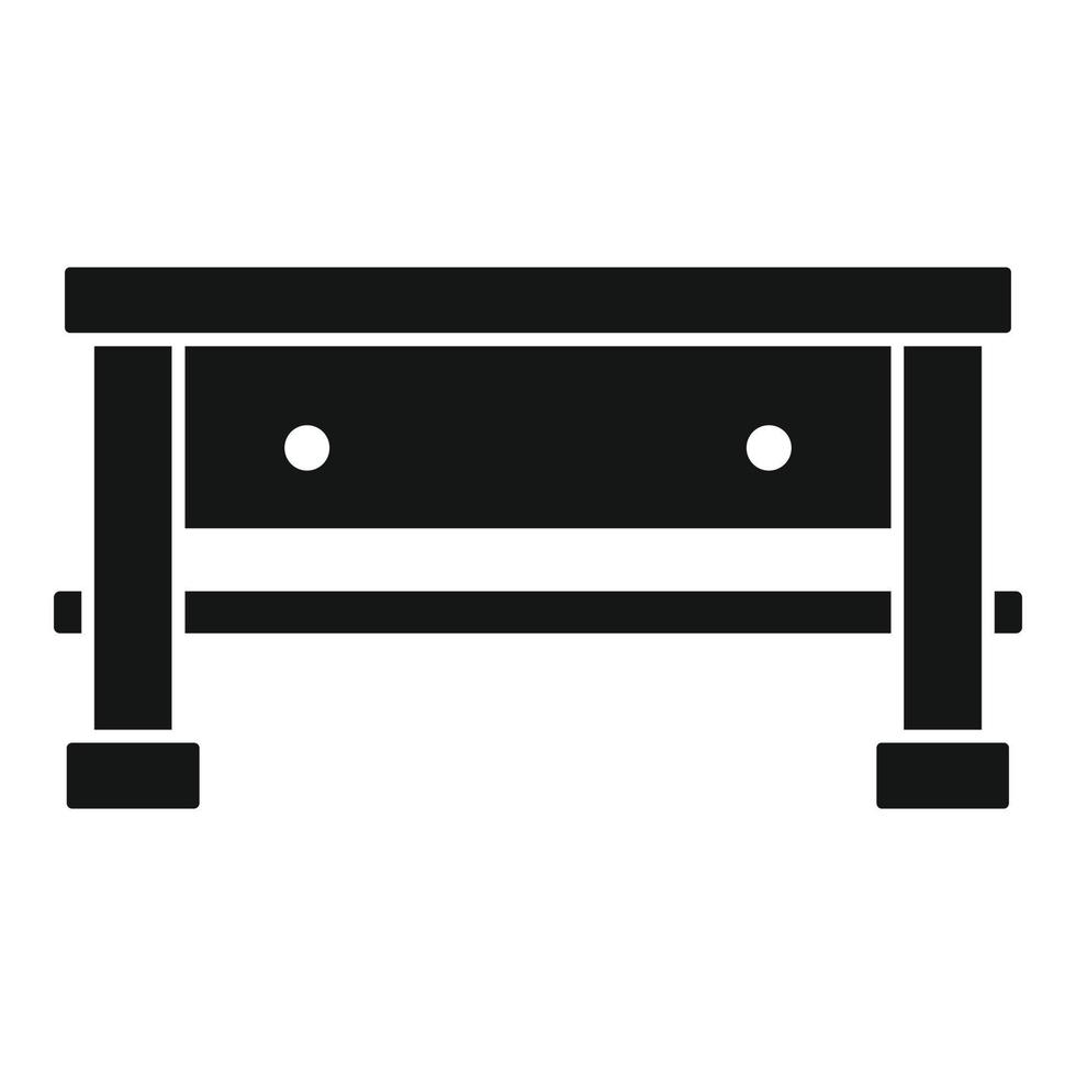 icono de mesa de trabajo de carpintero, estilo simple vector