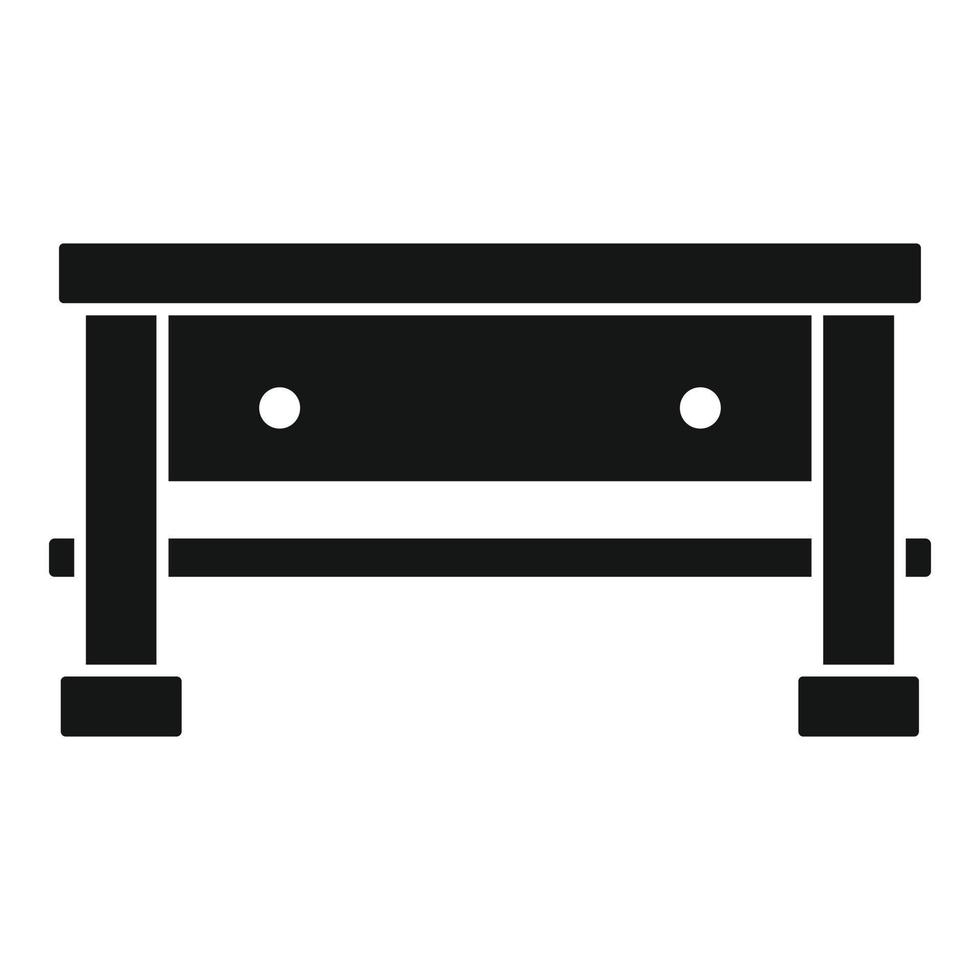 Carpenter work table icon, simple style vector