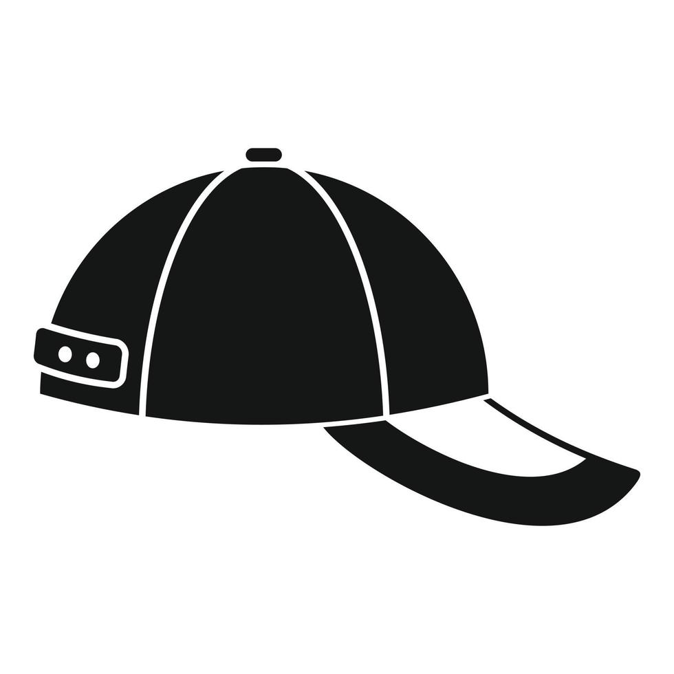 icono de gorra de béisbol, estilo simple vector