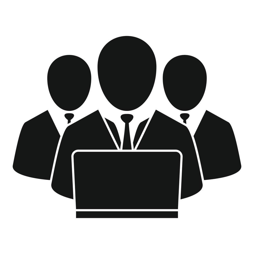Work business group icon, simple style vector