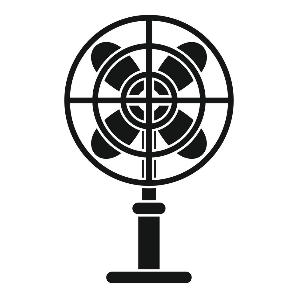 Cooling fan gate icon, simple style vector