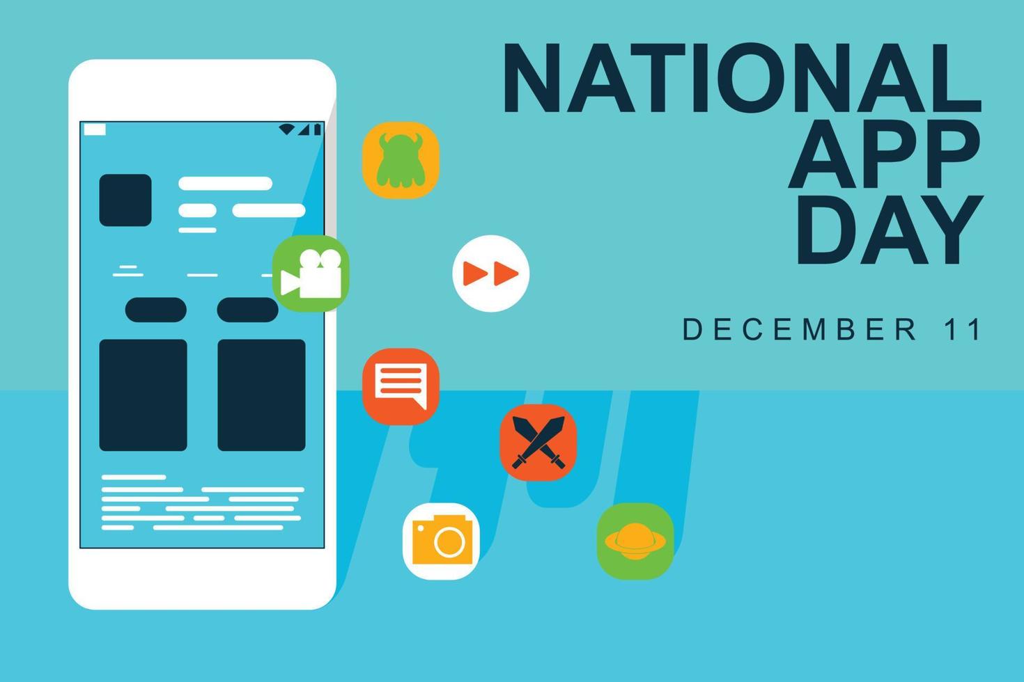 National App Day background. vector