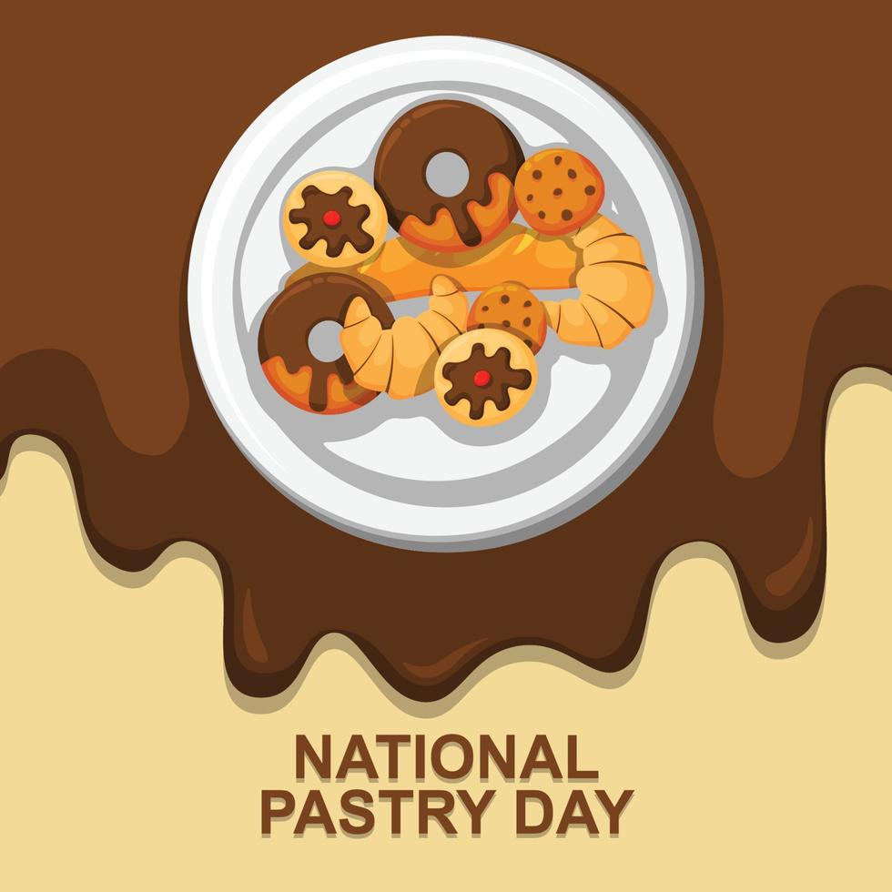 antecedentes del día nacional de la pastelería. vector