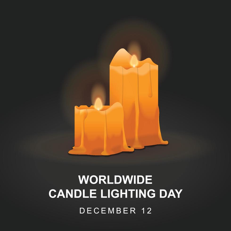 Worldwide Candle Lighting Day background. vector