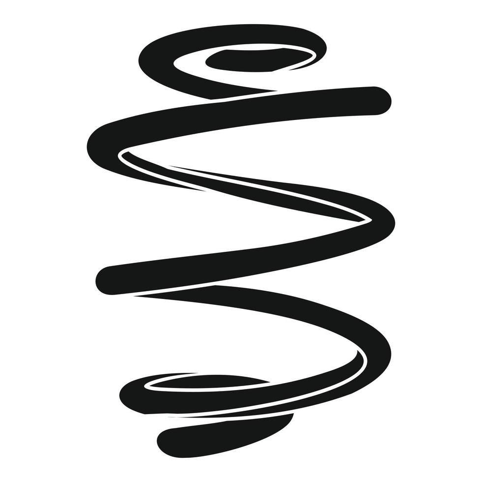 Spiral coil icon, simple style vector