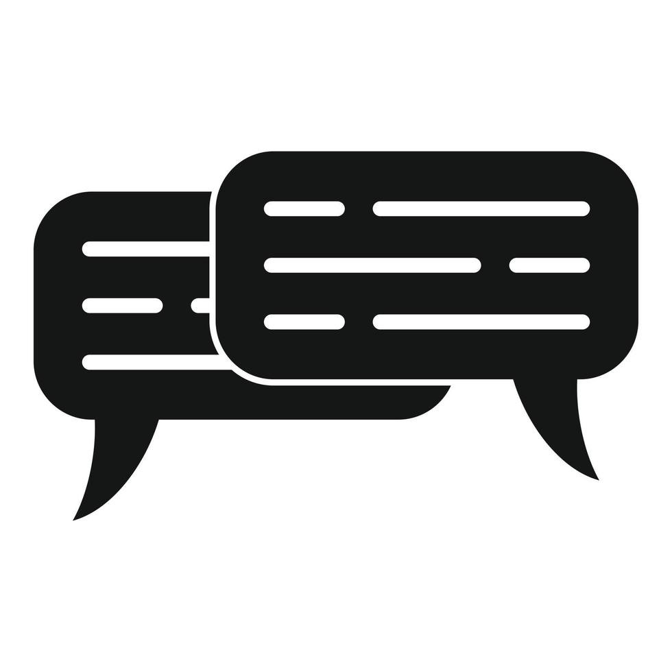 Work chat icon, simple style vector