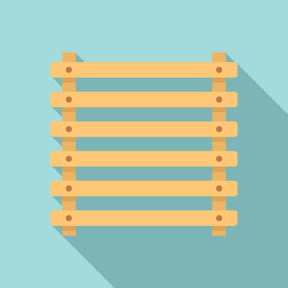 Sauna wood frame icon, flat style vector