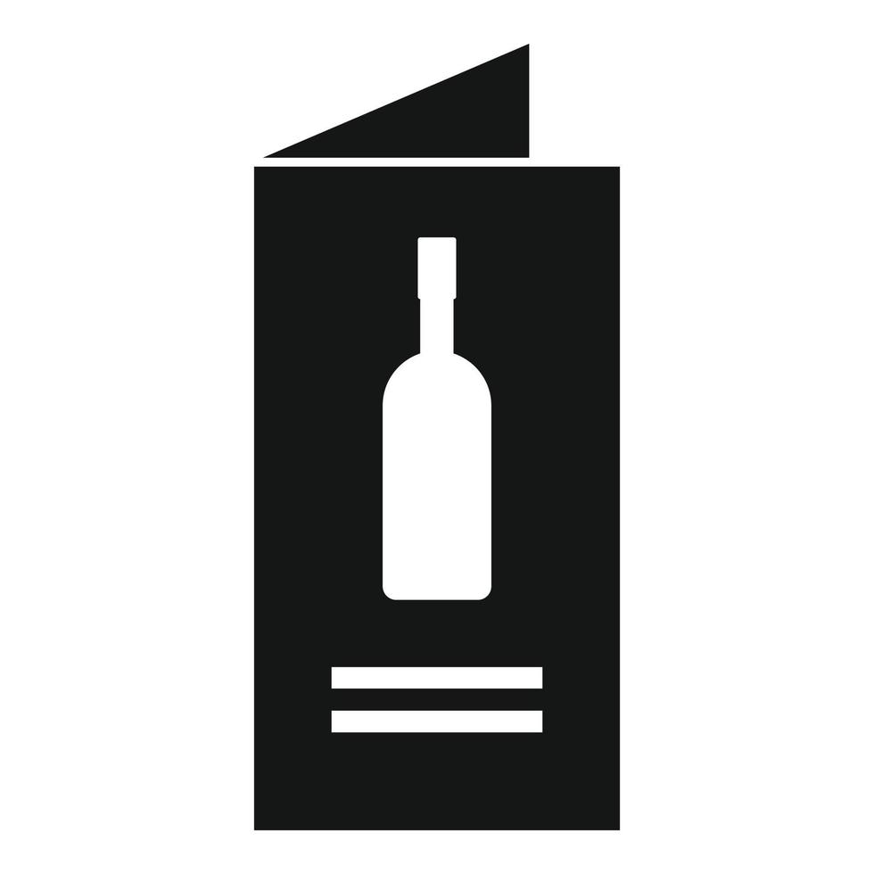 Sommelier wine menu icon, simple style vector