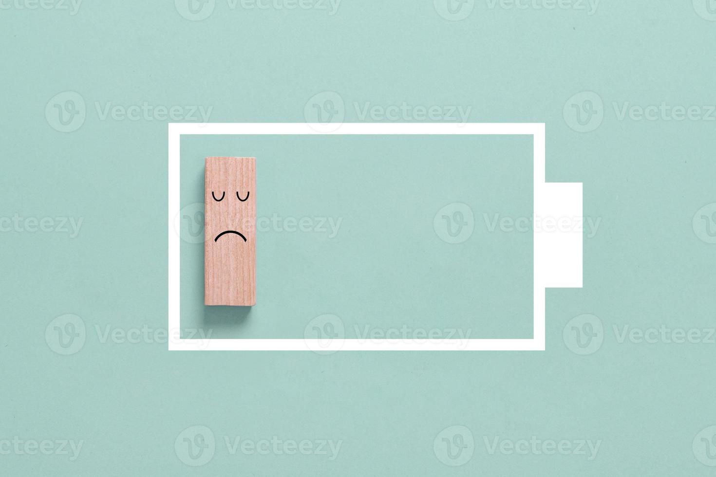 energy concept, symbol of lack of energy or low battery photo