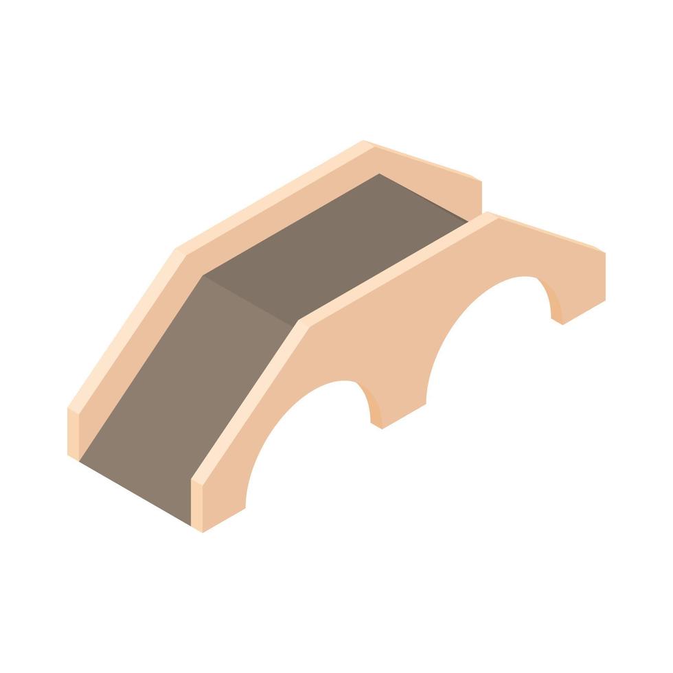 Bridge with hoist icon, cartoon style vector
