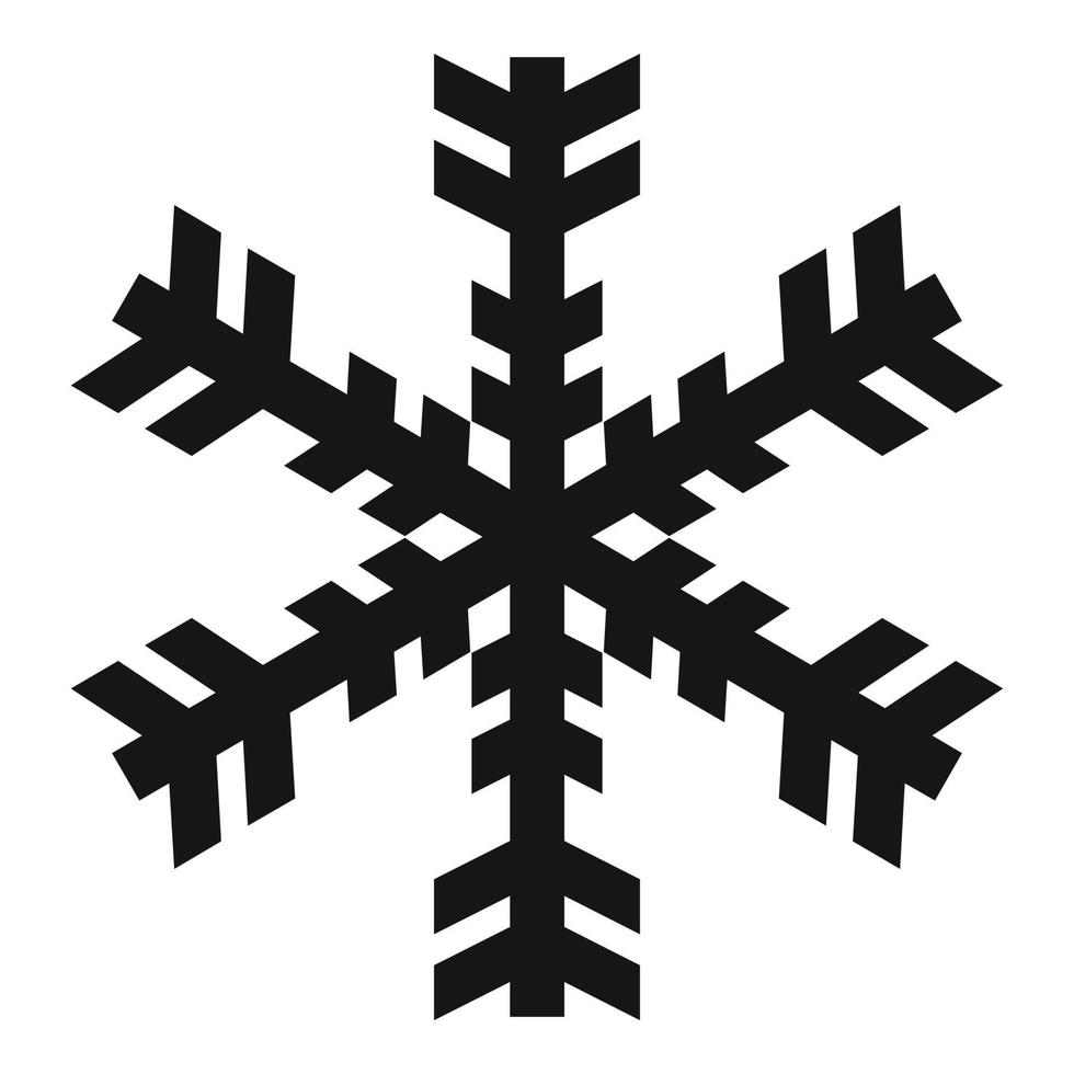 Christmas snowflake icon, simple style vector