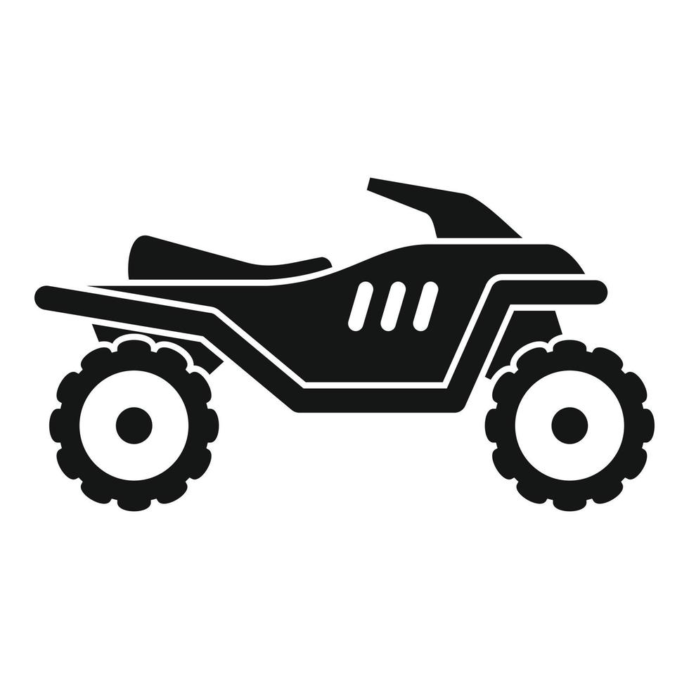 Motocross quad bike icon, simple style vector
