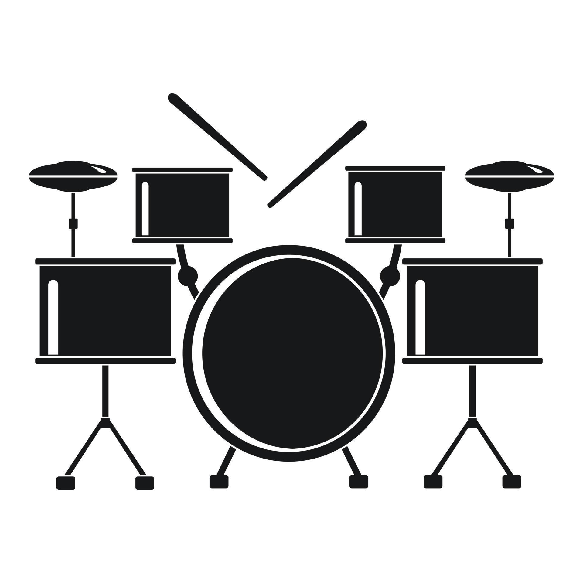 Drums set icon, simple style 14608986 Vector Art at Vecteezy