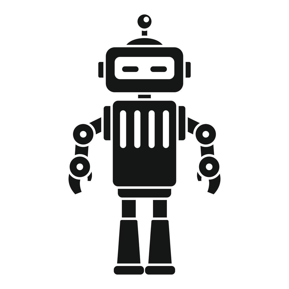 futuro icono de robot, estilo simple vector