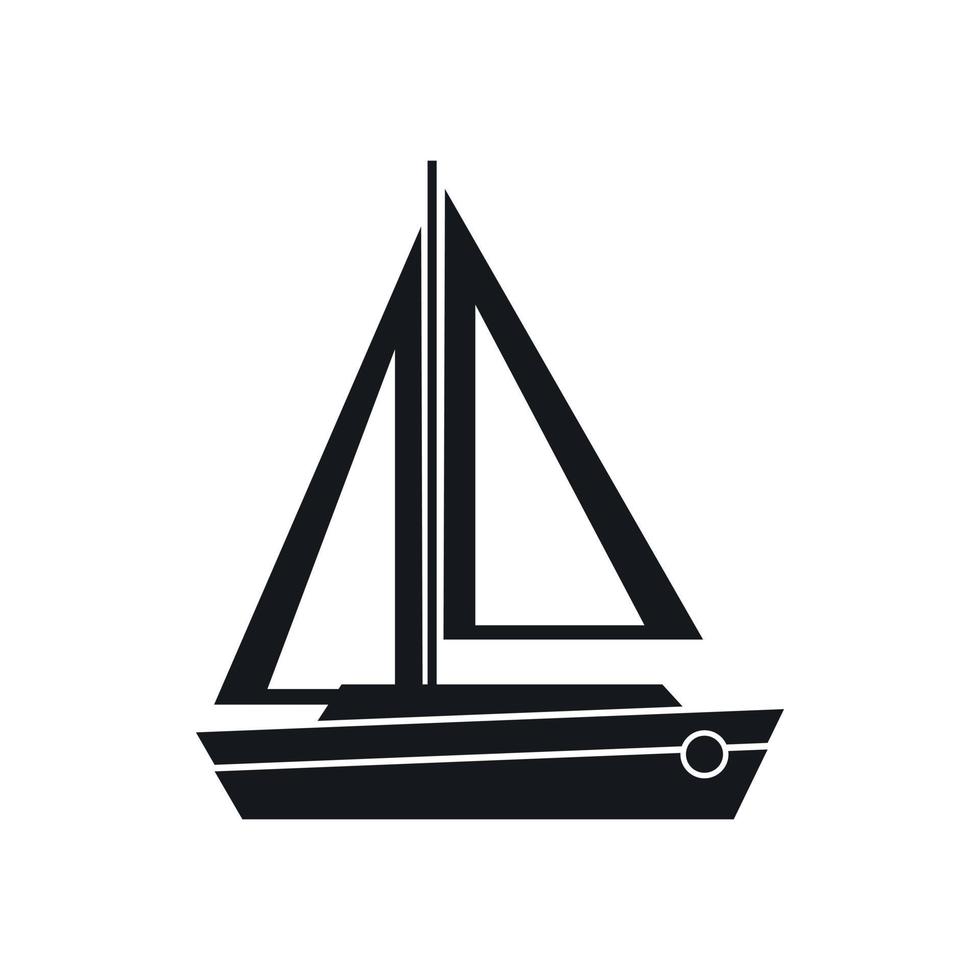 Small boat icon, simple style vector