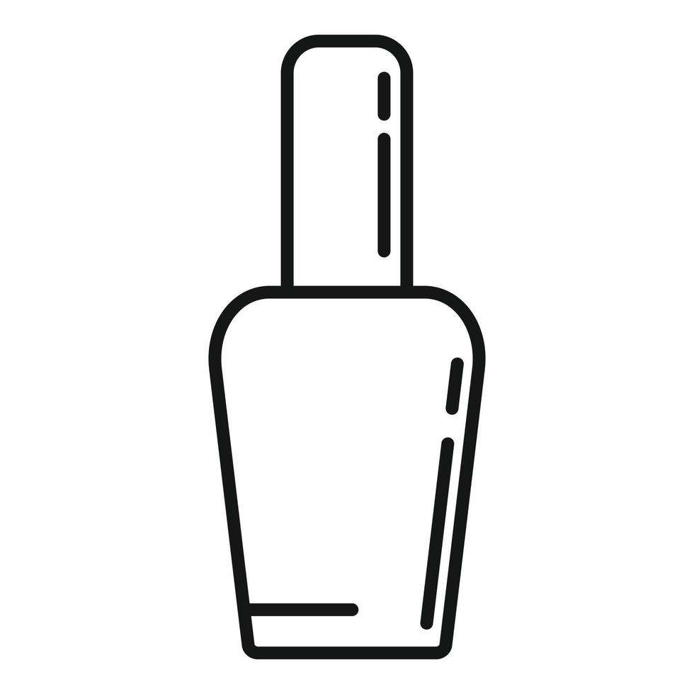 icono de cuidado de esmalte de uñas, estilo de contorno vector