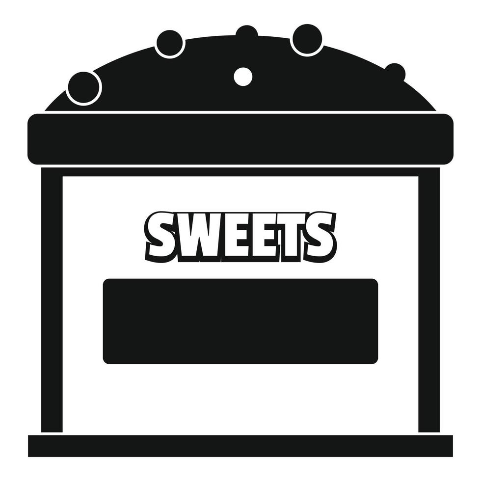 Sweets selling icon, simple style. vector