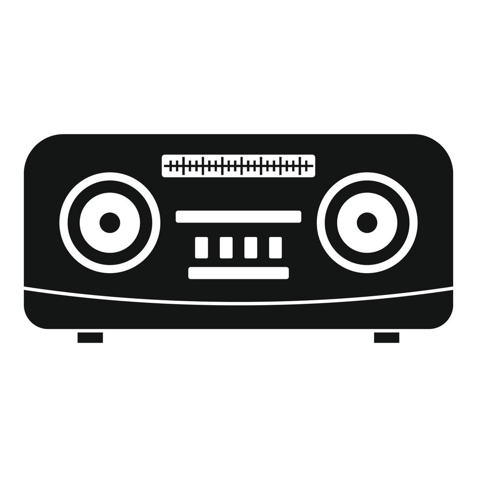Modern radio icon, simple style vector