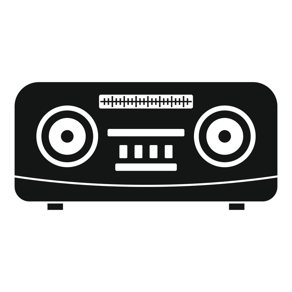 Modern radio icon, simple style vector