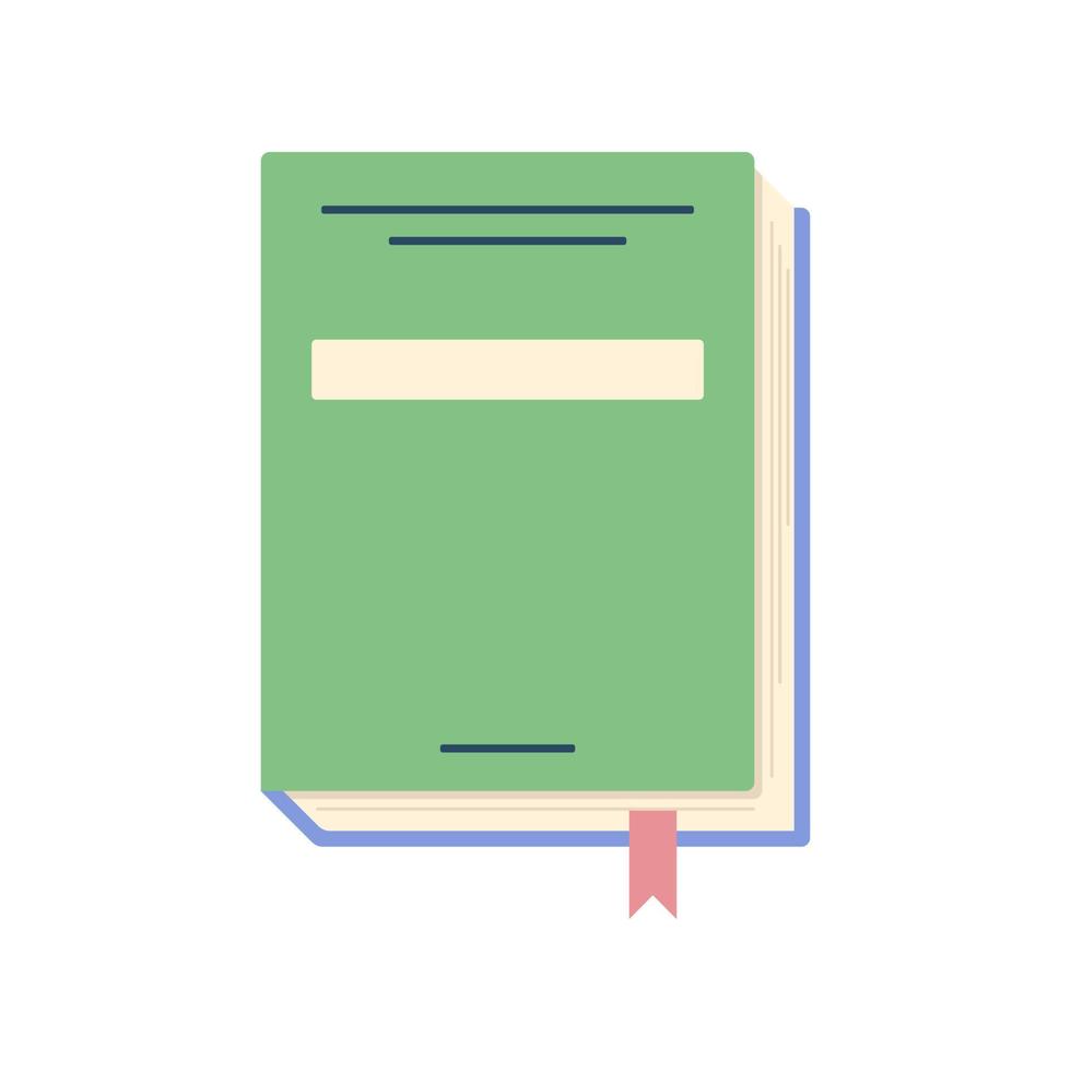 Book on white background. flat vector illustration