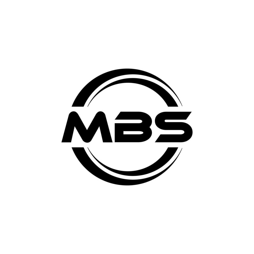 MBS letter logo design in illustration. Vector logo, calligraphy ...