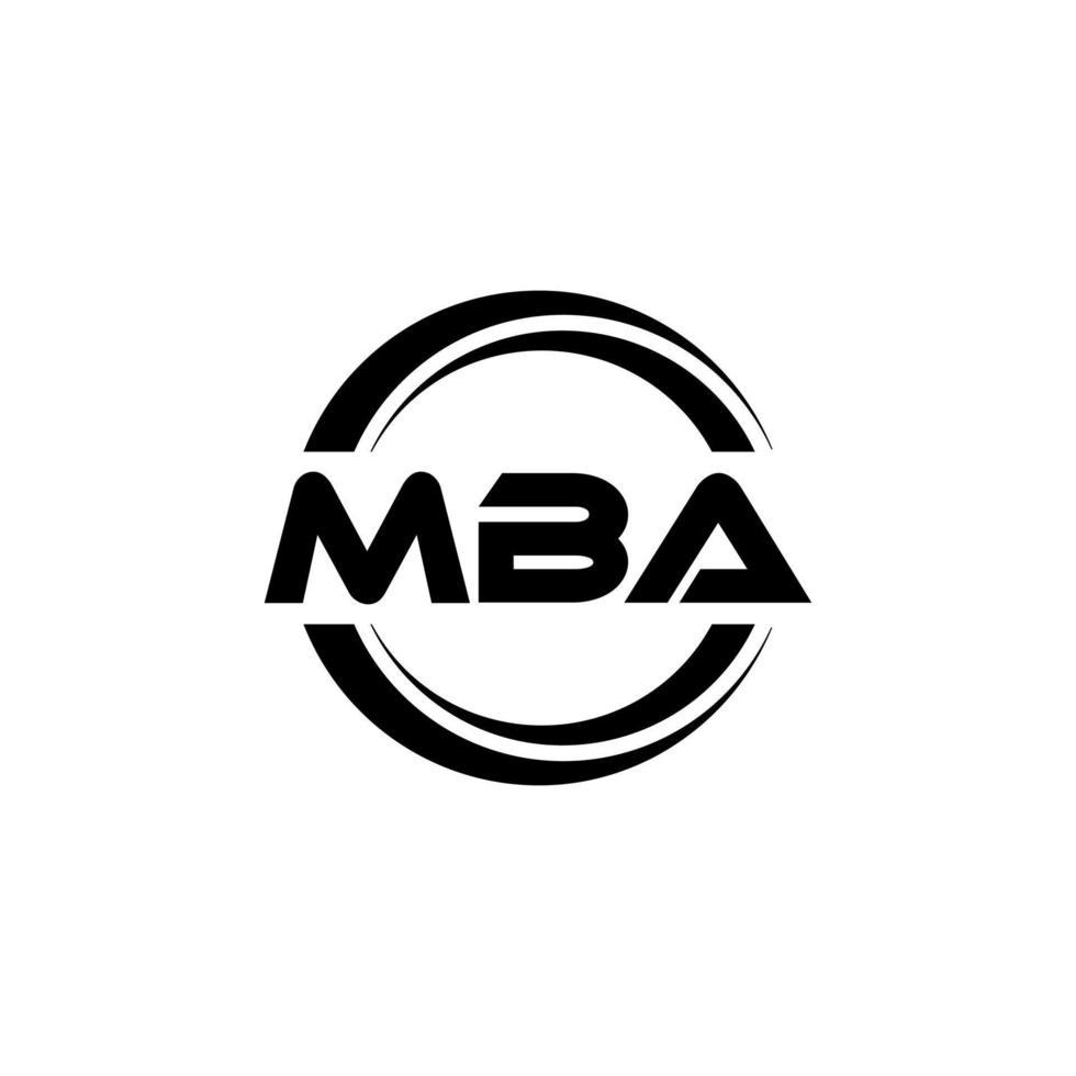 MBA letter logo design in illustration. Vector logo, calligraphy designs for logo, Poster, Invitation, etc.