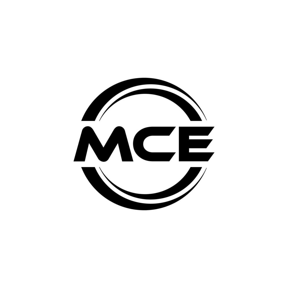 MCE letter logo design in illustration. Vector logo, calligraphy designs for logo, Poster, Invitation, etc.
