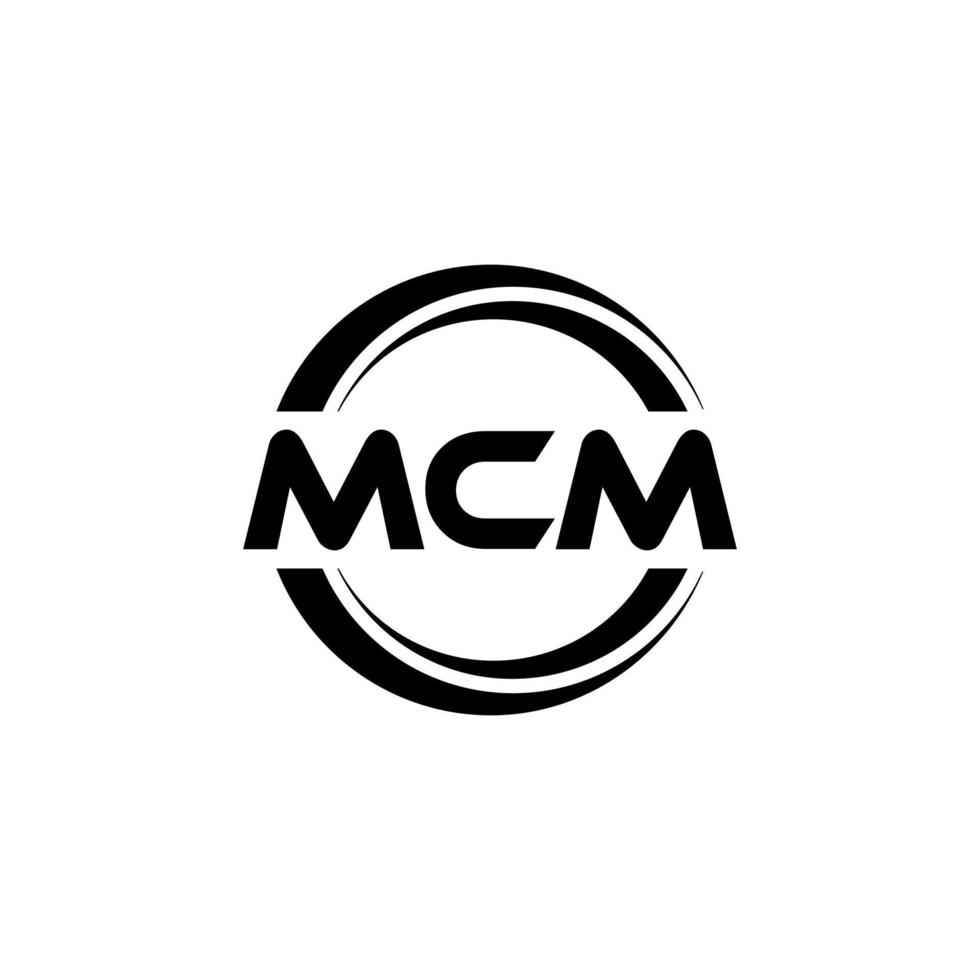 diseño de logotipo de letra mcm en ilustración. logotipo vectorial, diseños de caligrafía para logotipo, afiche, invitación, etc. vector