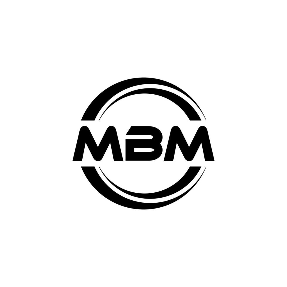 MBM letter logo design in illustration. Vector logo, calligraphy