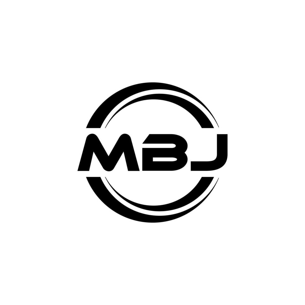 diseño del logotipo de la letra mbj en la ilustración. logotipo vectorial, diseños de caligrafía para logotipo, afiche, invitación, etc. vector