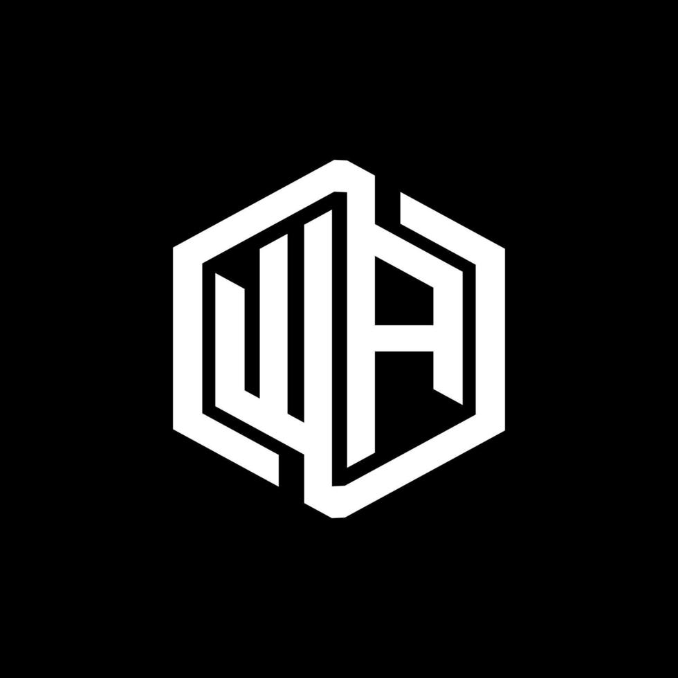 WA letter logo design in illustration. Vector logo, calligraphy designs for logo, Poster, Invitation, etc.