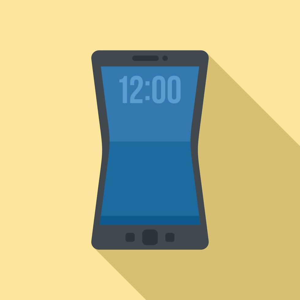 Flexible screen element icon, flat style vector
