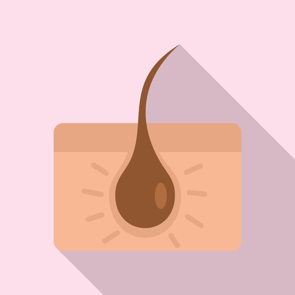 Hair removal icon, flat style vector