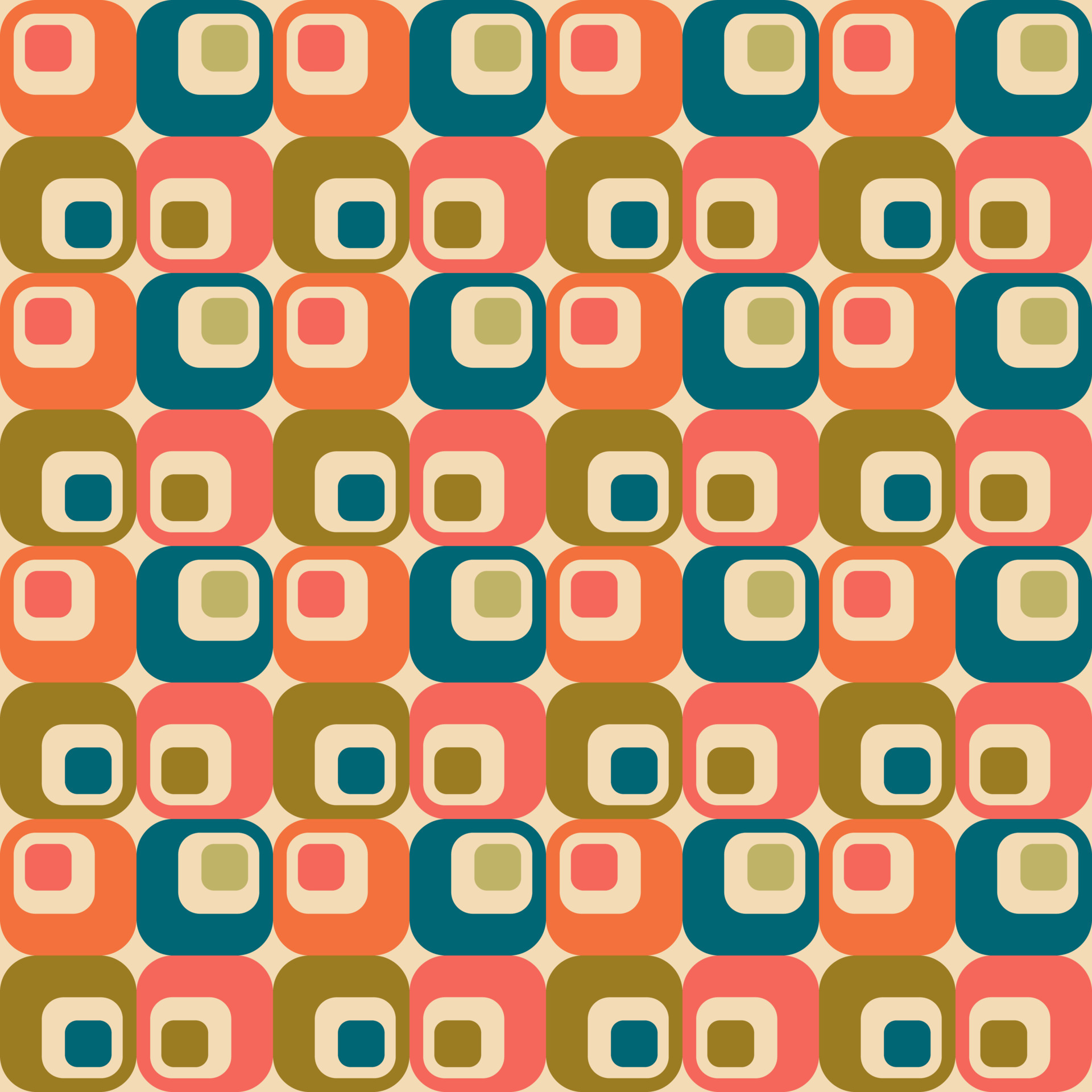 Aesthetic mid century printable seamless pattern with retro design.  Decorative 50s, 60s, 70s style Vintage modern background in minimalist mid  century style for fabric, wallpaper or wrapping 14609513 Vector Art at  Vecteezy
