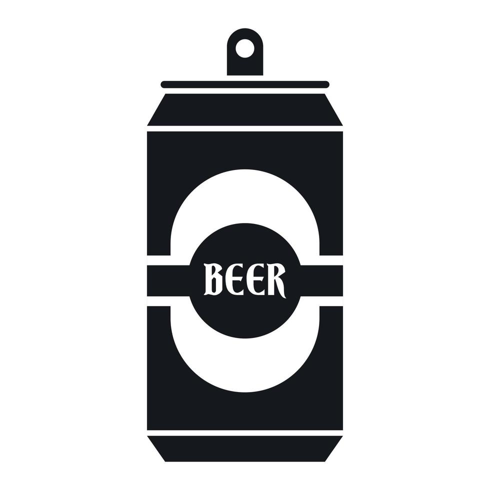Aluminum can icon, simple style vector