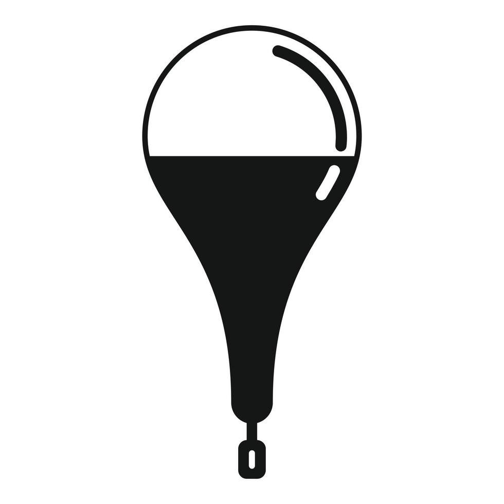 Bobber rod icon, simple style vector