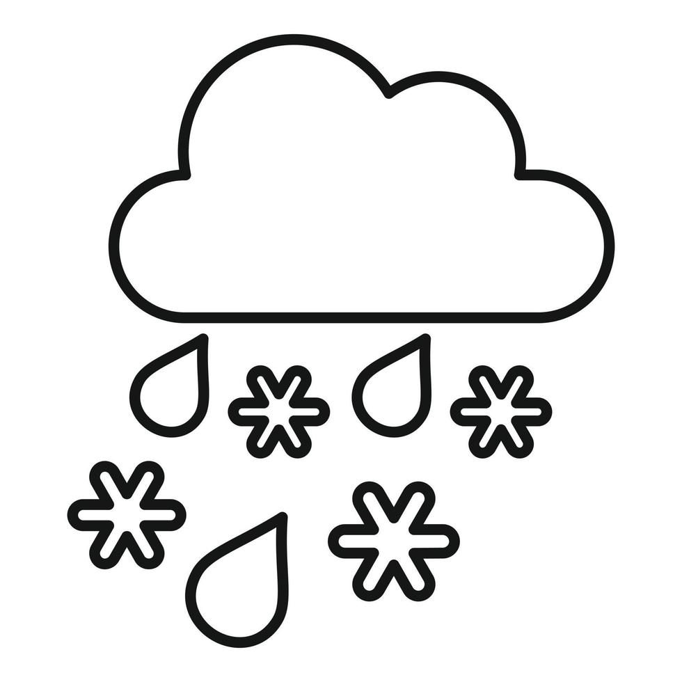 Swirl blizzard icon, outline style vector