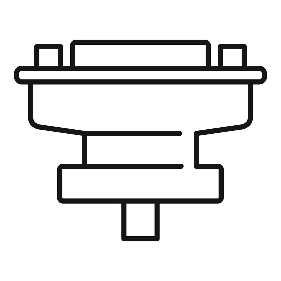 icono de adaptador, estilo de contorno vector