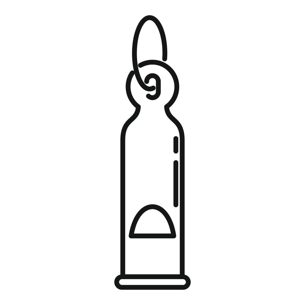 Dog whistle icon, outline style vector