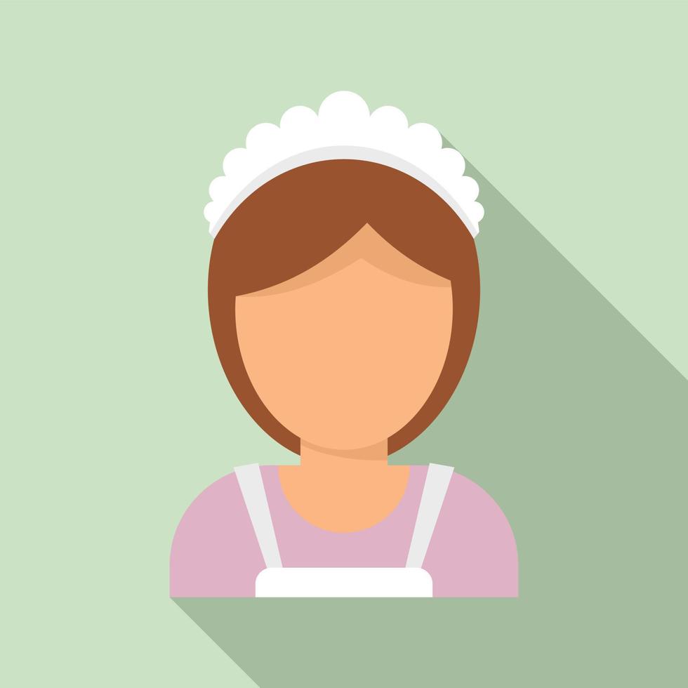 Room service maid woman icon, flat style vector