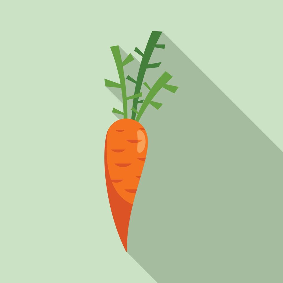 Carrot food icon, flat style vector