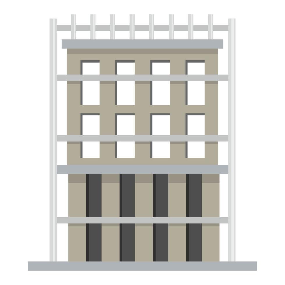 icono de la casa exterior, estilo plano vector