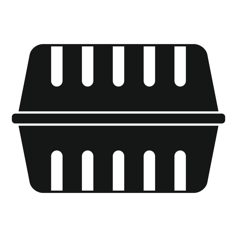 Plastic cointainer icon, simple style vector