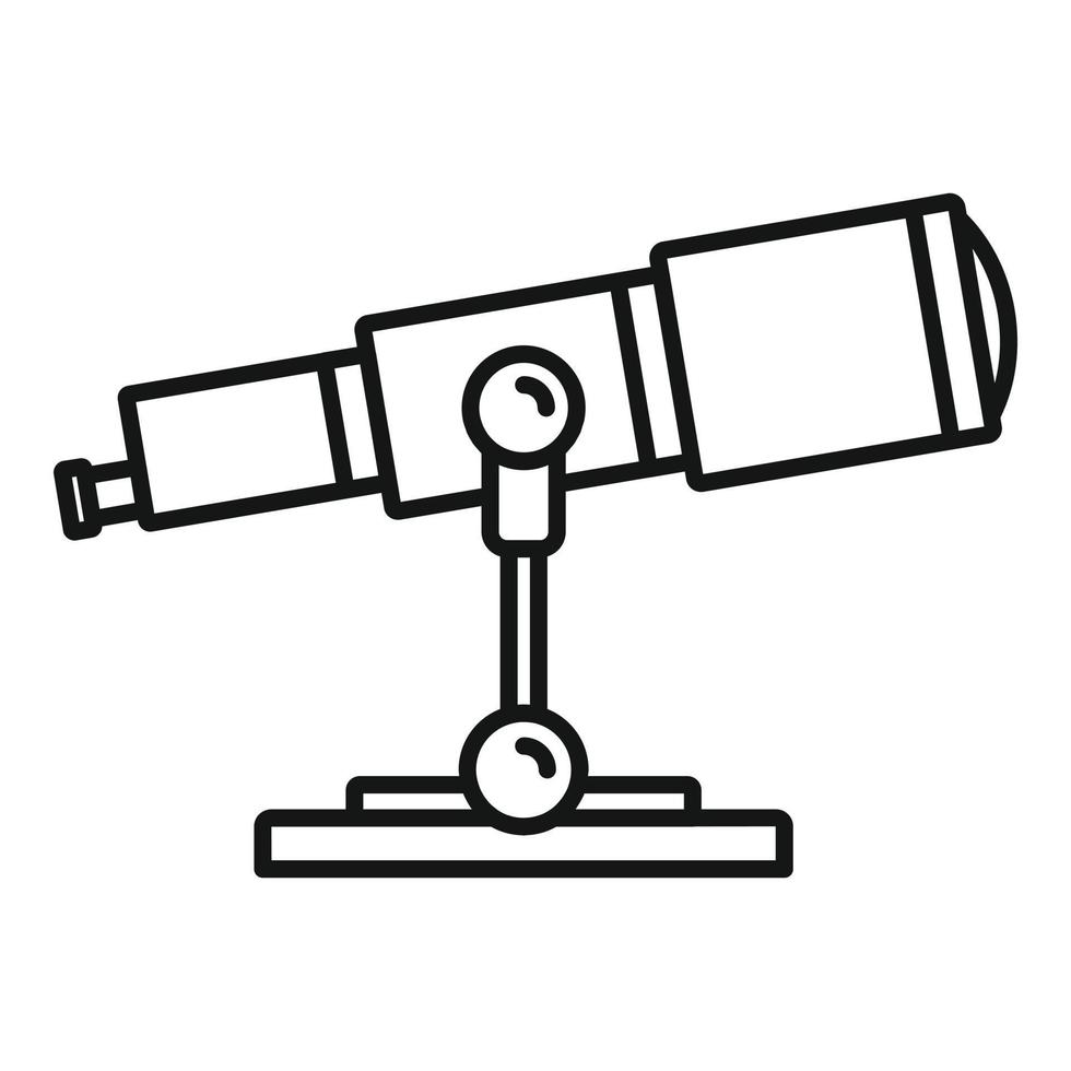 Space research telescope icon, outline style vector
