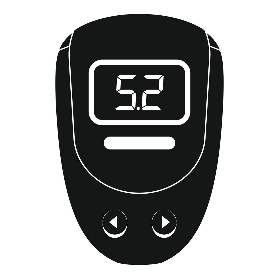 Electronic glucometer icon, simple style vector