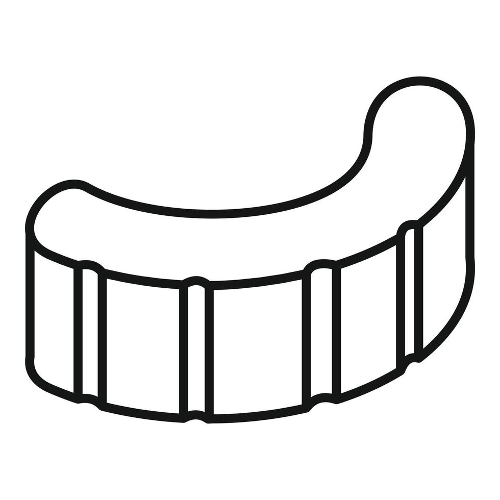Celery piece icon, outline style vector