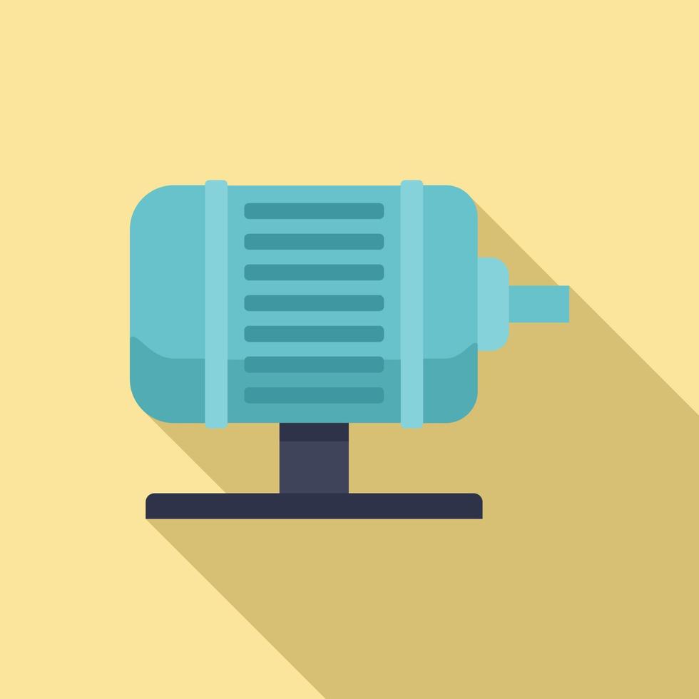 Electric motor icon, flat style vector
