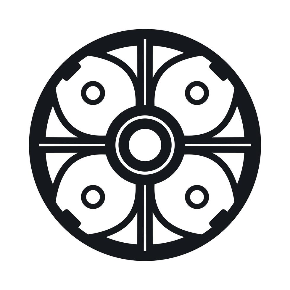 Shield icon, simple style vector