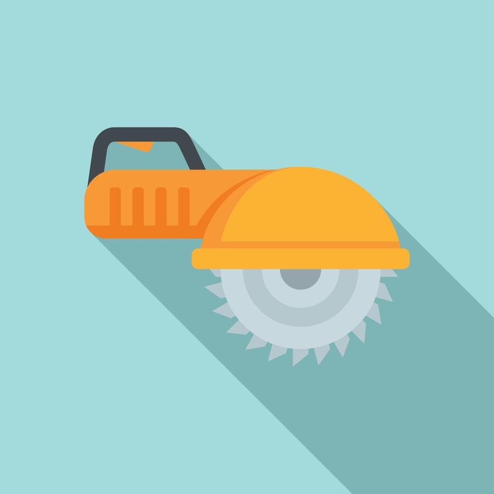 Gasoline circular saw icon, flat style vector